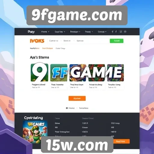 Explorando a interface do usuário do 9fgame.com